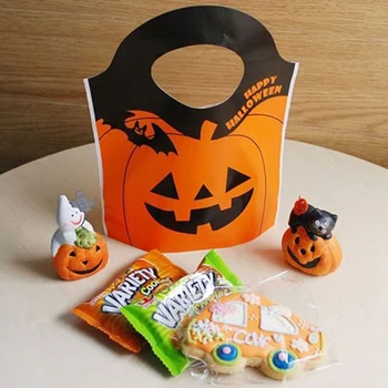 50 Ks/set Halloween Veľkonočné Party Dekorácie Tekvica Ghost Candy Bag Pečenie Cookie Domov Prop Dodávky Dieťa Darček