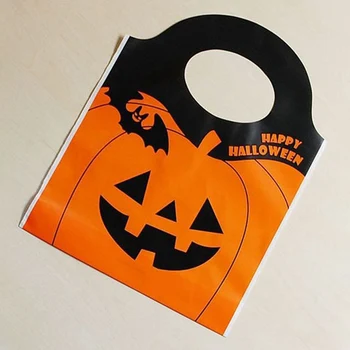 50 Ks/set Halloween Veľkonočné Party Dekorácie Tekvica Ghost Candy Bag Pečenie Cookie Domov Prop Dodávky Dieťa Darček