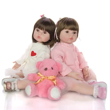 KEIUMI 2020 Nový Dizajn Reborn Baby Doll 24 Palcový Mäkké Silikónové Realistické Reborn Baby Dvojčatá Princezná Bábiky, Hračky Pre Narodeninám