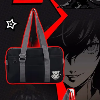 Persona 5 Plátno Školské tašky Akira Kurusu Cosplay Taška cez Rameno Anime JK Jednotné Oxford Bežné Messenger Taška Študent Bookbag