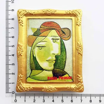 Francúzsky Španielsky Abstraktný Maliar Picasso Maľovanie Chladnička Magnet Turistické Suveníry Magnetické Chladnička Nálepky Kolekcie Darček