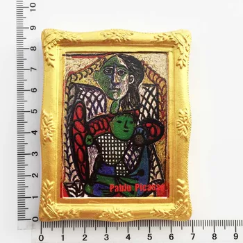 Francúzsky Španielsky Abstraktný Maliar Picasso Maľovanie Chladnička Magnet Turistické Suveníry Magnetické Chladnička Nálepky Kolekcie Darček