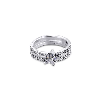 Šumivé Snowflake 2020 Priateľmi Doprava Zadarmo Veľkoobchod Módne Crystal Reálne S925 Šterlingov Strieborné Šperky, Prstene pre Ženy