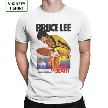 Hra Death Bruce Lee T Shirt Mužov Bavlna Superior T-Shirt Dragon Film Kung Fu Brusli Karate Čína Tričká Krátky Rukáv Topy