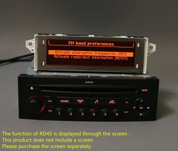 RD45 Prehrávač Podpora Bluetooth Hudobný Telefón Bluetooth USB Prehrávanie aux pre Peugeot 206 207 307 308 807 Citroen C2 C3 C4 C5, C8 Rep