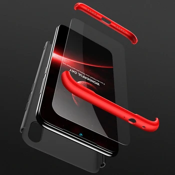 Pre Xiao Redmi Poznámka 7 Prípade 360 Stupeň Celého Tela Kryt Prípade Redmi Poznámka 7 Note7 Hybrid Shockproof Prípade + Tvrdené Sklo Film