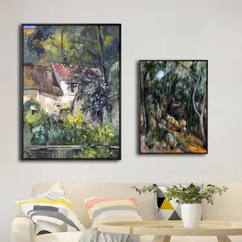 Domáce Dekorácie Vytlačiť Plátno Umeleckých obrazov na Stenu Plagát Plátno Potlače francúzsky Paul Cezanne Dom s Popraskané Steny