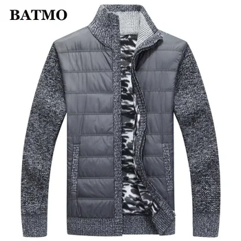 BATMO 2019 nový príchod jesene vysokej kvality bežné sivý sveter mužov,mužov sweatercoat,plus-veľkosti M-XXXL 9906