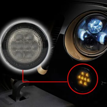 2KS LED Auto Predné Zase Signál Svietidlá Pre Jeep Wrangler Zase Signál, Svetlo, Blatník Bočné Svetlo Combo Objektív Dropshipping
