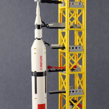 LETECTVO V Saturn 5 Dopravcu Kompatibilné 1ed Raketomet Model Stavebné kamene, Tehly Hračka Darček