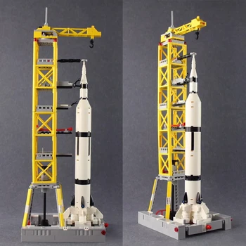 LETECTVO V Saturn 5 Dopravcu Kompatibilné 1ed Raketomet Model Stavebné kamene, Tehly Hračka Darček