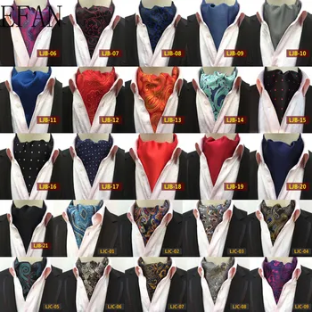 Muži Ročník Kešu Kvetinový Svadobné Formálne Cravat Ascot Scrunch Samostatne Britský Gentleman Polyester Tkaný Krku Kravatu Luxus