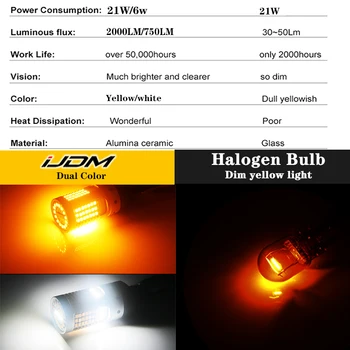 Č Hyper Flash BAU15S LED Canbus 7507 PY21W Switchback Biela/Žltá LED Žiarovky Pre Denné svietenie/Otočte Signálne Svetlá 12V