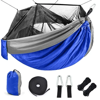Prenosné Outdoor Camping hojdacia sieť s moskytiérou Vysoká Pevnosť Padák Textílie camping hojdacia sieť Lov Visí na Spanie Swing