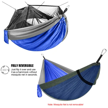 Prenosné Outdoor Camping hojdacia sieť s moskytiérou Vysoká Pevnosť Padák Textílie camping hojdacia sieť Lov Visí na Spanie Swing