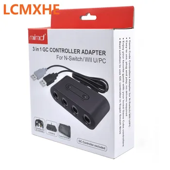Myseľ 4 Porty Pre GameCube GC NS prepínač Radiče USB Adaptér Converter pre Nintendo WiiU PC na Hry PC Príslušenstvo