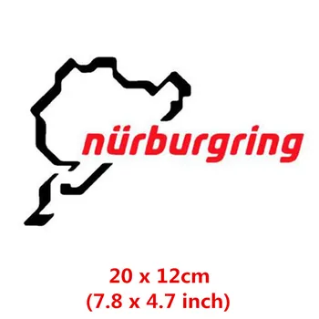 Nurburgring Auto Nepremokavé Vinylové Nálepky Okno Nárazníka Odtlačkový Príslušenstvo Pre VW Toyota, Honda, Ford BENZ Audi BMW Buick Opel GMC