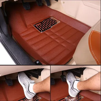 Trvalé Nosenie-Odolávanie Kožené Auto Podlahové Rohože Špeciálne Podložky Pre Pontiac G8 pre Auto, SUV, Van Vozíky