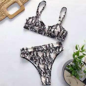 2020 Leopard Brazílske Bikini Plávanie Dámske Plavky Sexi Push Up Plavky Micro Bikini Set Plavky Ženy