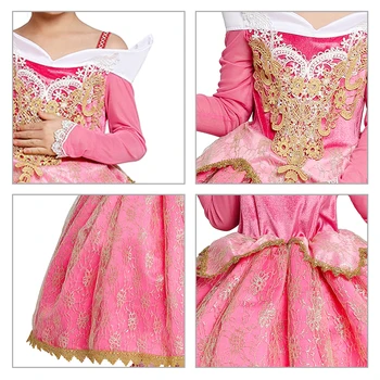 2020 Dievčatá Aurora Šaty Up Party Šaty Deti Butterfly Deluxe Sprievod Plesové Šaty, Šípková Ruženka Oblečenie