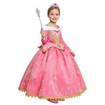 2020 Dievčatá Aurora Šaty Up Party Šaty Deti Butterfly Deluxe Sprievod Plesové Šaty, Šípková Ruženka Oblečenie