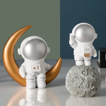 Nordic Tvorivé Spacemen Astronaut Socha Figúrka Obchod Plavidlá, Písací Stôl Domáce Dekorácie Príslušenstvo Moderný Darček K Narodeninám Ornament