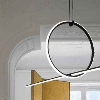 Post Moderný Geometrický Vzor Prívesok Svetlá Pre Obývacia Izba Jedáleň Domova LED Pásy Minimalistický Hanglamp