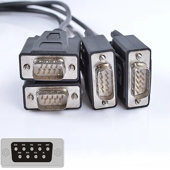 4-port USB 2.0 4X RS232 sériový kábel rozdeľovača converter ZE552A(FTDI Chipset vyhrať 10 podporované)
