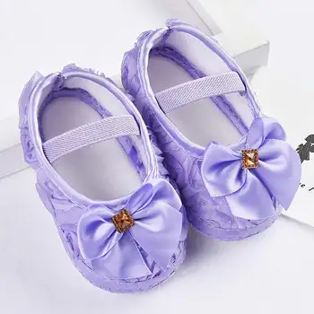 Balleenshiny 2020 Nové Módne Dieťa Dievča Letné Topánky Veľký Luk Princezná Najprv Walker Novonarodené Deti Poschodí non-slip ponožky