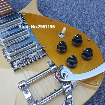 Vysoká kvalita elektrická gitara, Ricken 325 elektrická gitara,Jasné farby,Backer 34 cm, môže byť prispôsobený , doprava zdarma