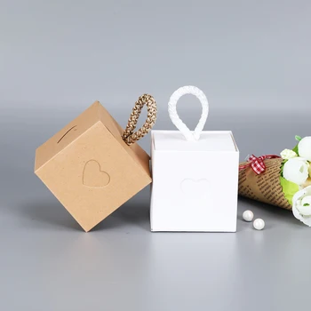 10Pcs Vianočné Cukrovinky Box Darček Pole Prázdne White Black Kraft Papier Box Pre Krém na Tvár Kozmetické Jar Šperky Skladovanie Darčekové Krabice