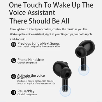 Bezdrôtové Slúchadlá Slúchadlá TWS Bluetooth 5.1 Slúchadlá in-Ear Ucho Struky Hlboké Basy Stereo Vstavaný Mikrofón Slúchadlá pre iPhone Huwei