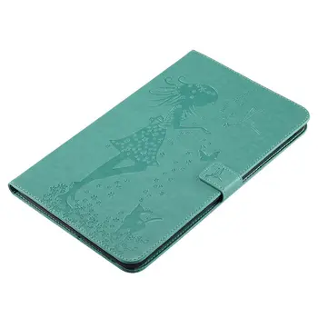 T560 Prípade Cat Girl Plastický obal pre Samsung Galaxy Tab E 9.6 T560 T561 SM-T561 Funda Tablet PU Kože Flip Puzdro + Stylus Pen