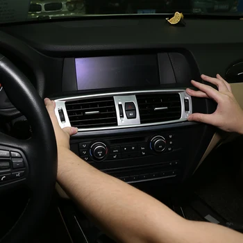 Pre BMW X3 F25 2011-2017 Auto Príslušenstvo 2 Ks Uhlíkových Vlákien ABS Interiér, Klimatizácia Ventilačné Rám Orezania