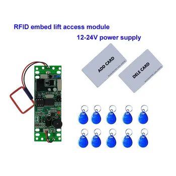 15pcs Vložiť RFID Ovládací modul 9-24V DC príkon 2 ks matka karty 10pcs em príveskom, intercom prístup, Výťah riadenie prístupu