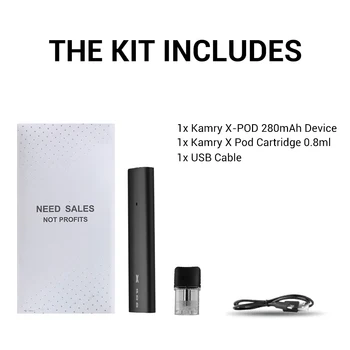 Vape Kamry X Pod Kit Box Mod 280mah Batéria Elektronickej Cigarety Pod systém 0.8 ml Vape Pero vaporizer LED VS minifit Auta
