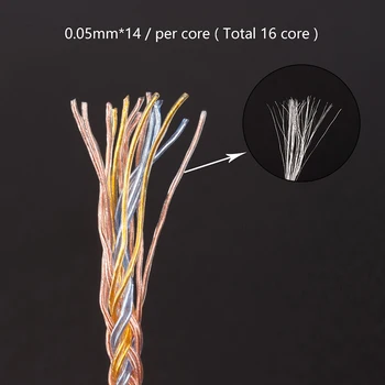 2019 Yinyoo 16 core Silver plated kábel 2.5/3.5/4.4 mm Kábel Pre ZS10 Pro ZSN PRO ZST ZSX kb06 V90 BA5 BLON BL-03 BL-05 BL05