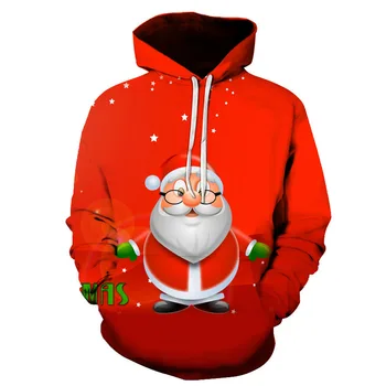 2020 Vianočné Nové Módne pánske Mikiny 3D Santa Claus Všetky Tlač s Kapucňou, Oblečenie, Unisex mikina s Kapucňou Street Oblečenie