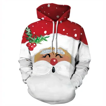 2020 Vianočné Nové Módne pánske Mikiny 3D Santa Claus Všetky Tlač s Kapucňou, Oblečenie, Unisex mikina s Kapucňou Street Oblečenie