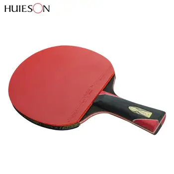 Huieson 5 Star Uhlíkových Vlákien Stolný Tenis Raketa Nastaviť Dvojité Pupienky-v Kaučuku, Ping Pong Rakety