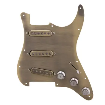 Antické Bronzové SSS Single-Coil, Prewired Pickguard pre Elektrickú Gitaru
