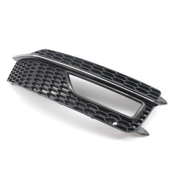 Lesklý Čierny Pravý Predný Nárazník Hmlové Svetlo Mriežka Pre Audi A4 S-Line S4 2013-16