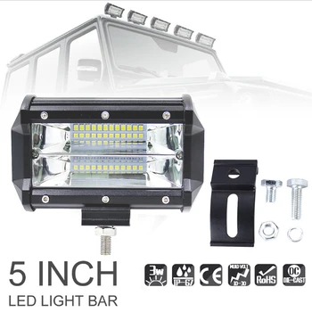 Niscarda 5Inch 72W LED Pracovné Svetlo Bar Auto Truck Offroad Jazdy Hmlové Svietidlo Pre SUV LOĎ ATV 4 x 4 4WD PRÍVESNÝ VOZEŇ PICKUP