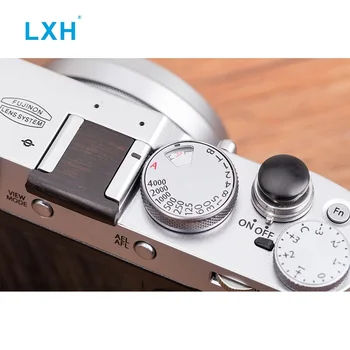 LXH Fotoaparát Drevené Uzávierky Uvoľňovacie Tlačidlo Hot Shoe Cover Pre Fujifilm X-T20 X100F X-T2 X100T X-T10 s Gumovým Krúžkom