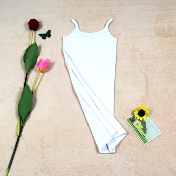2019 Bavlna Košieľka Krátke šaty, Vesta Vykresľovanie bez podšívky Horný Odev Ženy Štíhle Sexy Šaty Vestido