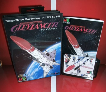 Gley Lancer - MD Hra Kazety Japonsko Kryt s box a príručka Pre Sega Megadrive Genesis, Video Herné Konzoly 16 bit MD karty
