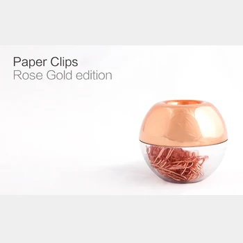 100 spiniek v Rose Gold Magnetický Klip Dávkovač, ružové Zlato spiniek Držiteľ, 28mm, ružové Zlato, 100 Per Box Klipy