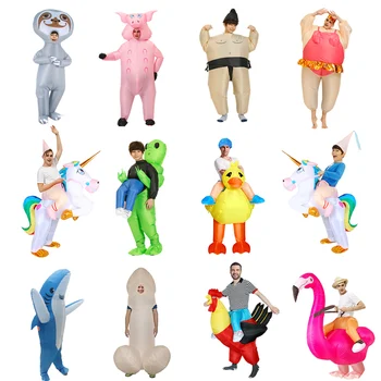 Nafukovacie Dinosaura kostým Cudzie Sumo Strany kostýmy jednorožec vyhovovali Zvierat Cosplay disfraz Halloween Kostýmy Pre deti Dospelých