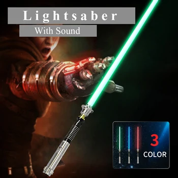 Nový 110 cm Dĺžka Cosplay Lightsaber S Svetlo, Zvuk Led Červená Zelená Modrá Saber Laser Nový Upgrade Light Saber Hračka Darček