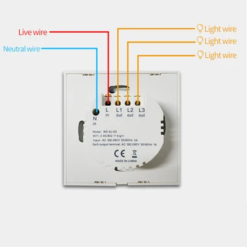 Lonsonho RF433 eWeLink WiFi Smart Switch EÚ UK 220V Wall Light Switch S Neutrálnym Bezdrôtové Ovládanie Kompatibilné Alexa Domovská stránka Google